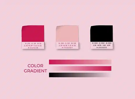 brand identity design color palette showing professional visual harmony
