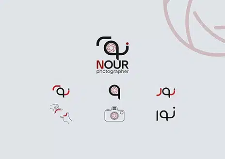 Business logo design with precise dimensions highlighting company activity