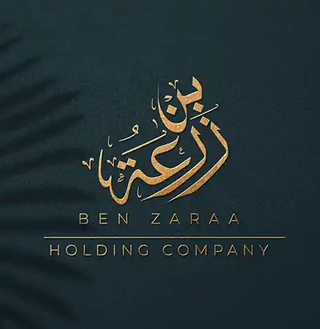 Ben Zaraa brand logo mockup for graphic design services