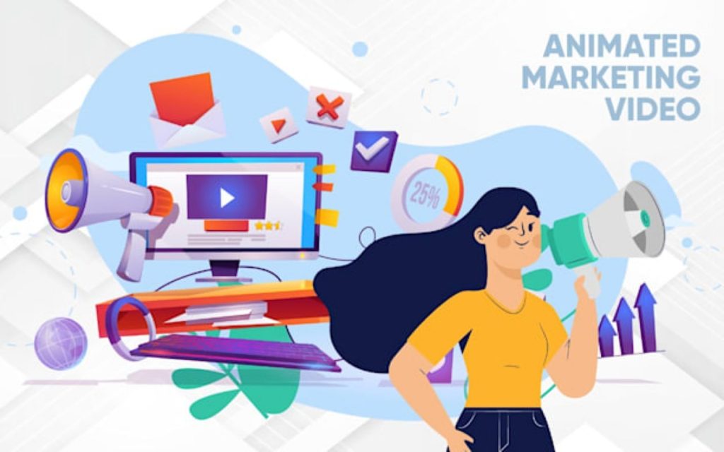 Animated social media posts increasing audience interaction and brand recall