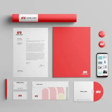 Stationery design portfolio featuring professional corporate branding in Qatar